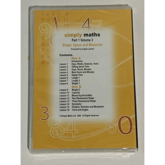 Simply Maths Part 1 Vol.3 - DVD Simply Maths Study Program Brand New/Sealed 2007 - Picture 2 of 4